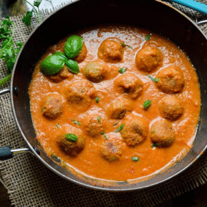 Plant-Based Meatballs Curry